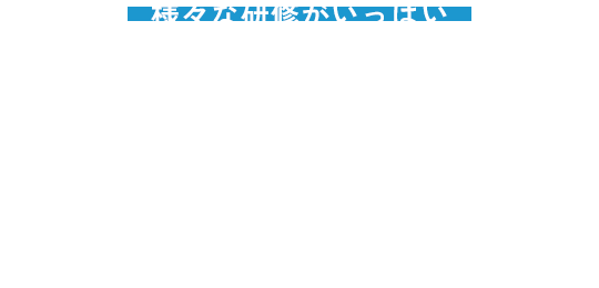 様々な研修がいっぱい様々な研修がいっぱい技術研修通信教育制度階層別研修ダイバーシティ研修